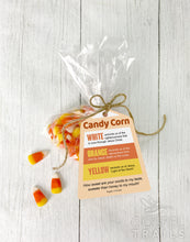 Load image into Gallery viewer, Candy Corn Trinity for Halloween Fall Food Treat Topper (digital download)