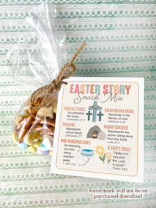 Easter Story Snack Mix Printable (digital download)