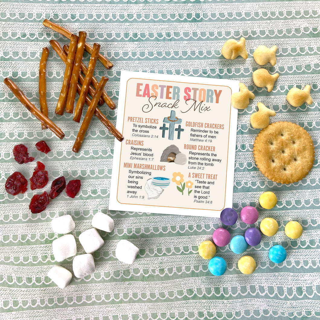 Easter Story Snack Mix Printable (digital download)