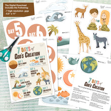 Load image into Gallery viewer, 7 Days of God&#39;s Creation Bible Lesson For Kids (digital download)