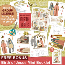 Load image into Gallery viewer, GROUP LICENSE - Jesus Birth Nativity Kids Activities (digital download)