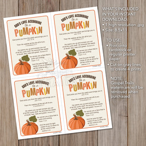 Fall Fest Bible Pumpkin Attributes of God's Love (digital download)