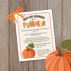 Fall Fest Bible Pumpkin Attributes of God's Love (digital download)